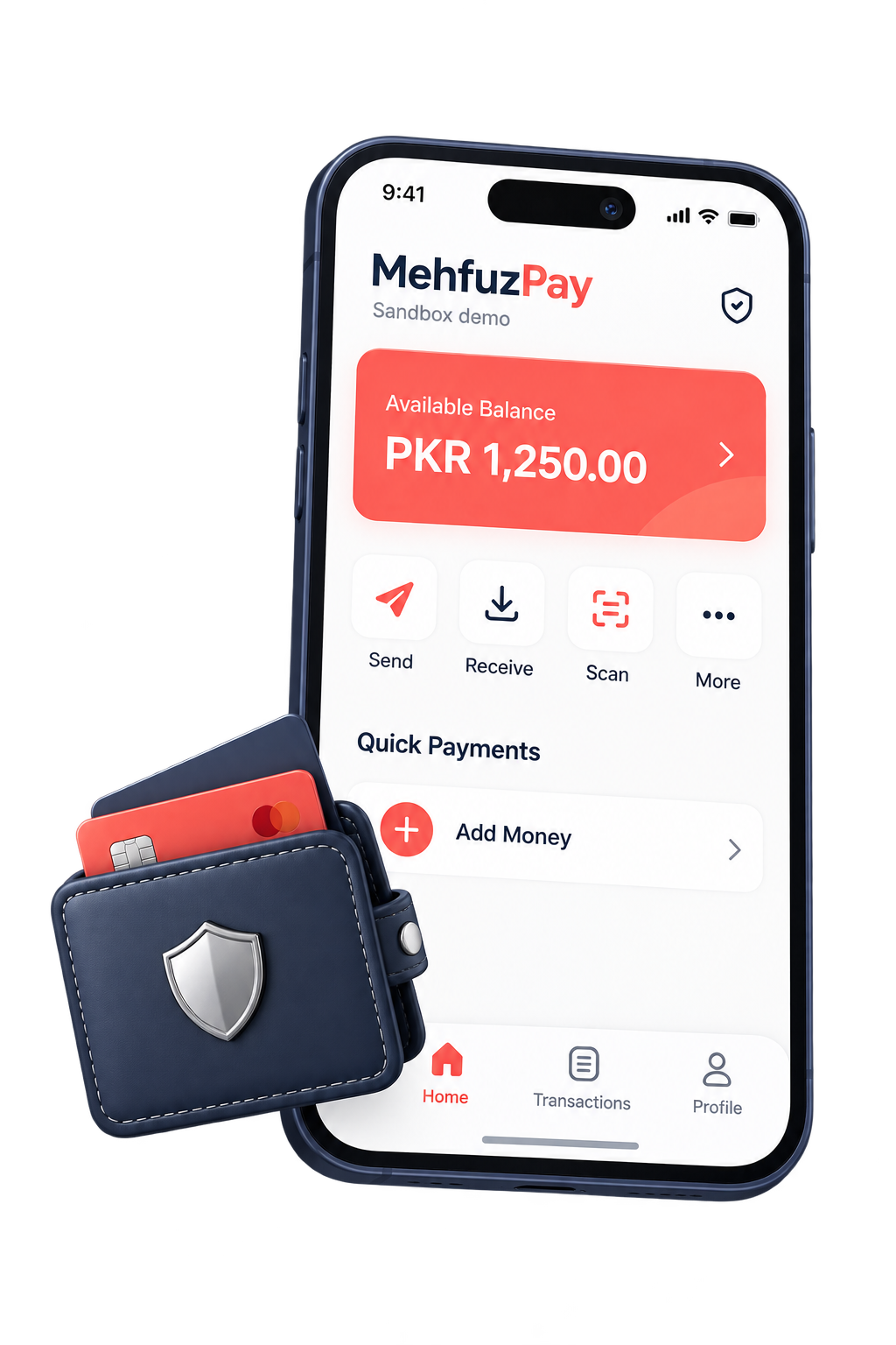 MehfuzPay sandbox mobile wallet and secure payment cards